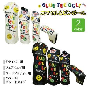 ブルーティーゴルフ　スマイル＆ピンボールヘッドカバー HC-001 BTG-HC001  BTG  ゴルフ用品｜king