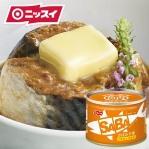 SABA さば (みそ煮) 24缶セット ニッスイ 日本産 鯖缶 サバ 味噌煮 スルッとふた 缶詰｜king