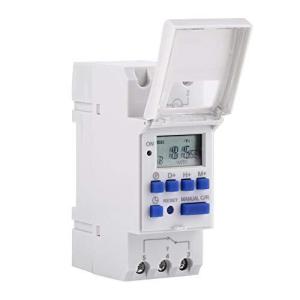 Akozon LCDデジタルタイムスイッチ プログラマブルタイマー 週間表示 16オン＆16オフタイマー DINレール 電子リレ