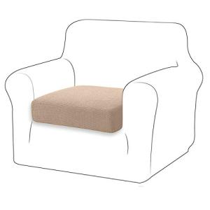 TIANSHU ソファー座面カバー 1人掛け ソファー クッション カバー 無地 縦横弾力 ストレッチ フィットタイプ 滑り止め 柔らかい 伸縮素材伸