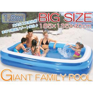 レジャープール 2気室 クッション性 185×135×40cm 水あそび