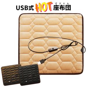ホットカーペット 45×45cm 電気カーペット ホットマット 電気座布団 足元ヒーター USB充電 コンパクト 暖房###マットQCJRZD-###