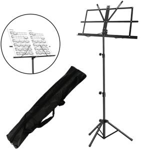 譜面台 折りたたみ 軽量 コンパクト 楽譜スタンド 収納ケース付き