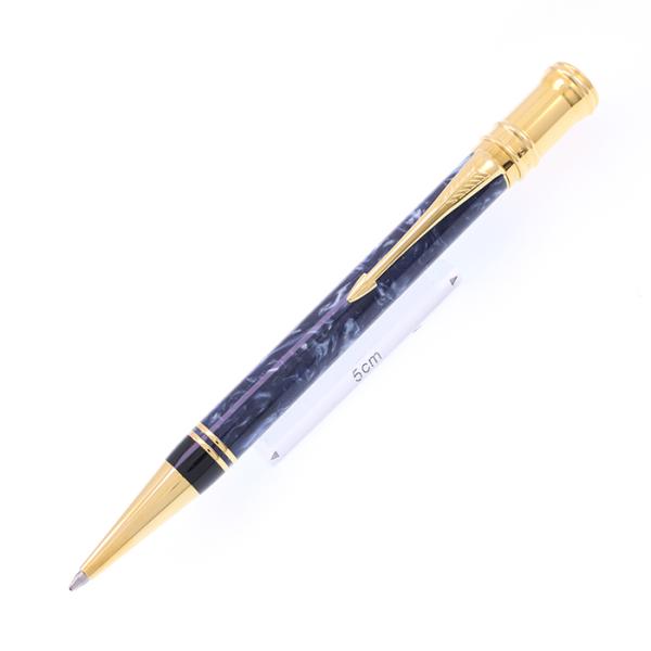 ボールペン パーカー デュオフォールド マーブルブルー 中古-良上品 SAS対象