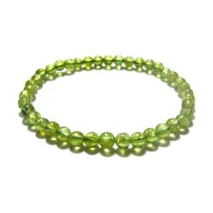 天然 ペリドット ボタンカット 5.5mm ブレスレット 天然ペリドット