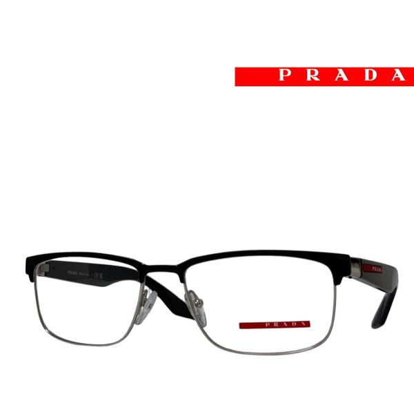 【PRADA】 プラダ スポーツ　メガネフレーム   0PS 51PV　1AB-1O1　ブラック・シ...