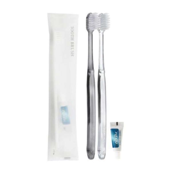 (法人限定) サンヨーアメニティ 歯ブラシ YL-28M-3g(クリア・スモーク）先細 袋入 1,0...