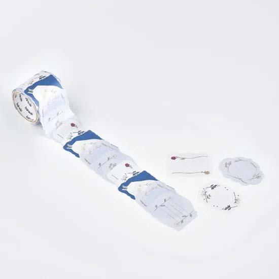 bande  1枚ずつめくれるマスキングテープ 書けるロールステッカーお花の小さなアート