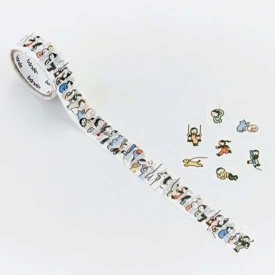 bande  1枚ずつめくれるマスキングテープ 手帳に住む人たち