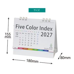 2027年 卓上カレンダー Five Colo...の詳細画像4