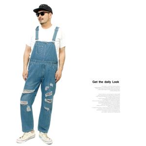 セール オーバーオール メンズ ダメージ デニ...の詳細画像5