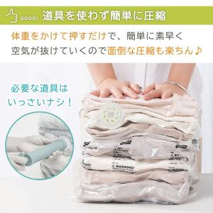 立体 圧縮袋 マチあり 掃除機不要 収納袋 旅...の詳細画像1