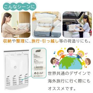 立体 圧縮袋 マチあり 掃除機不要 収納袋 旅...の詳細画像4