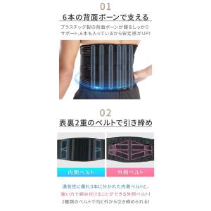 コルセット 男女兼用 腰サポーター ゆがみ ケ...の詳細画像2