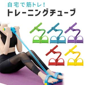 エクササイズチューブ 自宅 手軽 トレーニングチューブ フィットネスチューブ エクササイズ チューブ ローイングチューブ ダイエット ポイント消化