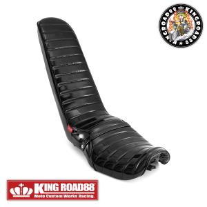 バリオス1 三段シート バリオス1型 3段シート ZR250A シート バリオス 1型 KingRoad88 エナメル ブラック 60cm バリオスI型 カスタム タックロール 艶あり