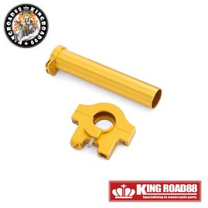 軽く動く ハイスロットル『コールくん』 汎用 22.2mm用 KingRoad88 アルミ 軽い スロットル アクセル ホルダー セット ゴールド