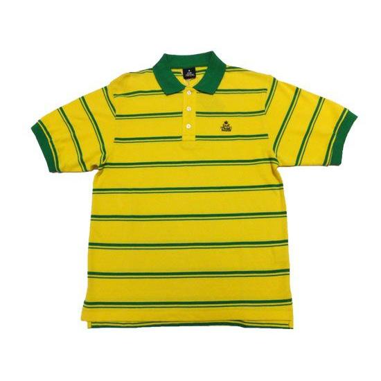 JAH TRIBE レゲエポロシャツ/  YELLOW×GREEN  イエロー×グリーン