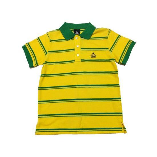 JAH TRIBE レディースREGGAE   レゲエポロシャツ/ YELLOW×  GREEN