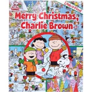 スヌーピー Look and Find 絵本 （Look and Find merry Christmas, Charie Brown/Book)｜kingstoy