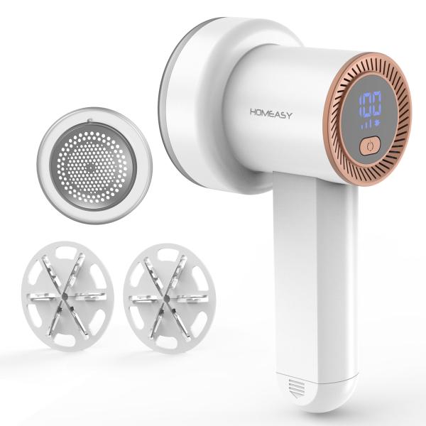 HOMEASY 毛玉取り 【2-in-1デザイン】 電動 けだまとり LCD液晶ディスプレイ スピー...