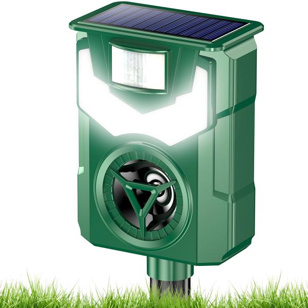 HOMEASY 猫よけ 超音波 動物撃退器 6つモード LED強力フラッシュライト 赤外線センサー ...