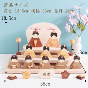 雛飾り 雛人形 木製 ひな人形 華 シリーズ ...の詳細画像3