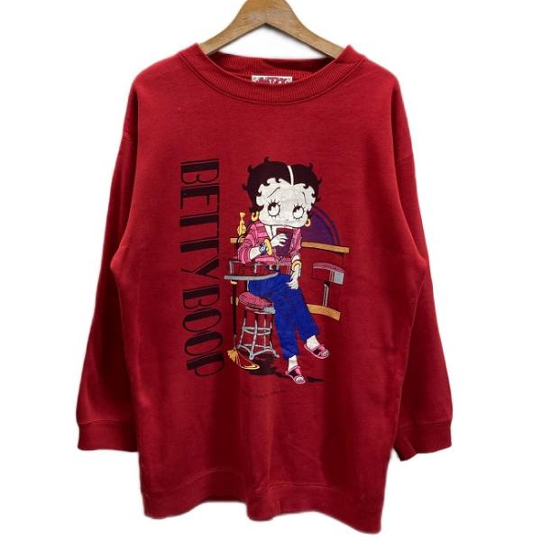 BETTY BOOP　スウェット　90&apos;s vintage　トレーナー　クルーネック　裏起毛　キャラ...