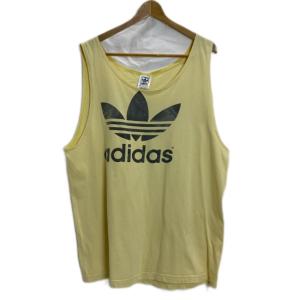 adidas　タンクトップ　トップス　ノースリーブ　レイヤード　ブランドロゴ　両面プリント　トレフォイルロゴ　オーバーサイズ　USA製　スポーツ　古着｜kinji