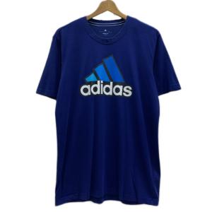 adidas　Tシャツ　半袖　カットソー　トップス　クルーネック　ロゴT　ブランドロゴ　プリント　スリーストライプ　スポーツ　古着｜kinji