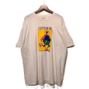 Hanes BEEFY-T　Tシャツ　半袖　カットソー　トップス　クルーネック　プリント　90’s vintage　92年製　USA製　シングルステッチ　オーバーサイズ　古着｜kinji