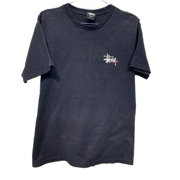 STUSSY　Tシャツ　半袖　カットソー　クルーネック　コットン　プリント　ロゴT　ワンポイントロゴ...