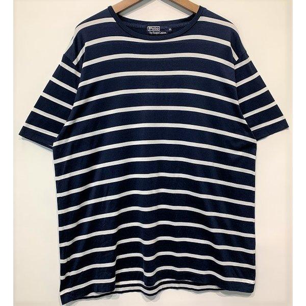 RALPH LAUREN　Tシャツ　半袖　カットソー　トップス　クルーネック　コットン　ボーダー　オ...