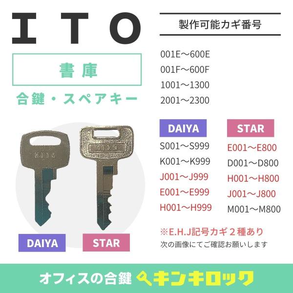 ITO (アイティーオー)　合鍵　書庫・両開き書庫・引違書庫　鍵番号から作成可