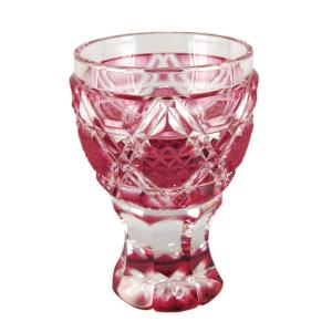 伝匠 薩摩切子 三段重 金赤 （秀逸品） 受注生産の為1ヶ月〜3ヶ月