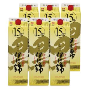 黒伊佐錦 仕込水割り パック 15度 1800ml×6本セット 芋焼酎 大口酒造※北海道・東北エリアは別途運賃が1000円発生します。｜kinko