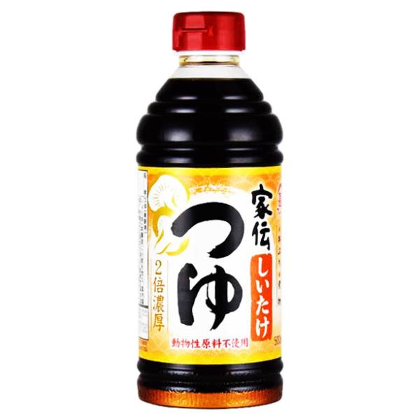 フジジン　家伝つゆ　しいたけ　500ml　［富士甚醤油／めんつゆ／大分県］　