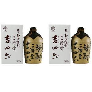 吉四六 二階堂酒造 麦焼酎 壺（陶器・つぼ・1.8L） 1800ml : お酒とお