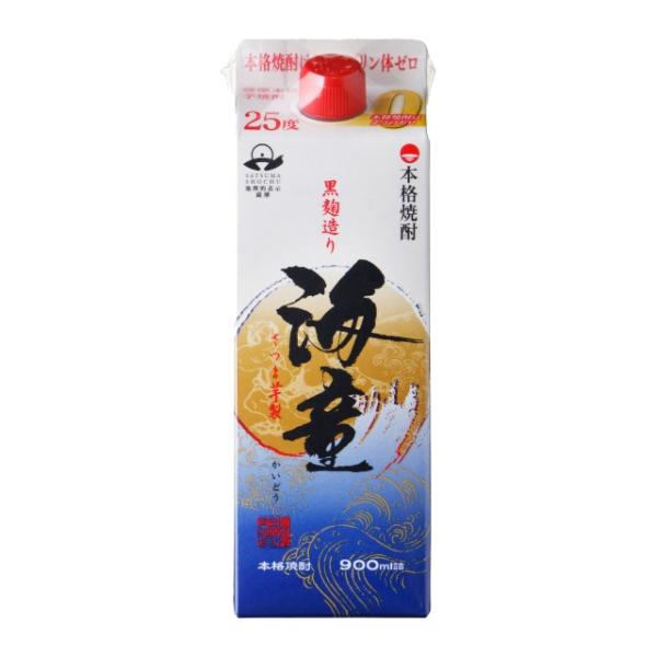 海童(かいどう) 黒麹 スリムパック 25度 900ml 芋焼酎 濱田酒造 鹿児島