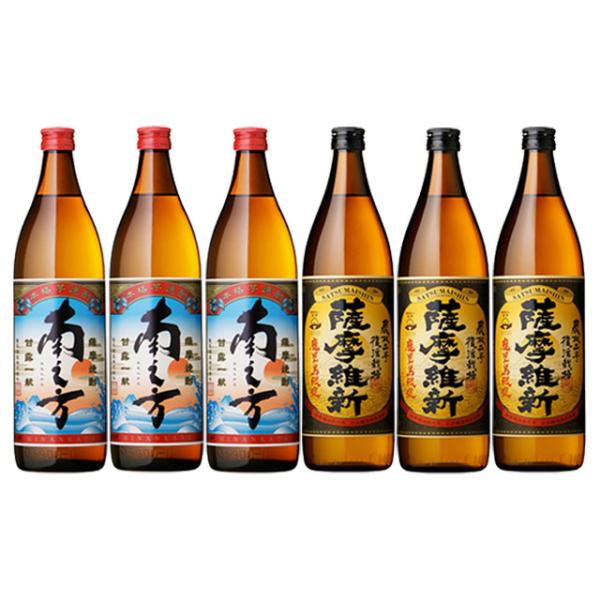 鹿児島限定芋焼酎セット(南之方・薩摩維新)900ml×各3本 計6本※北海道・東北エリアは別途運賃が...