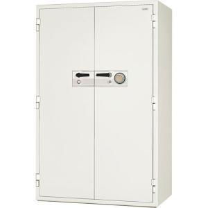 日本アイ・エス・ケイ 2時間耐火・耐破壊金庫 100万変換ダイヤル＋電子ロック錠 両開き KCJ35-2D
