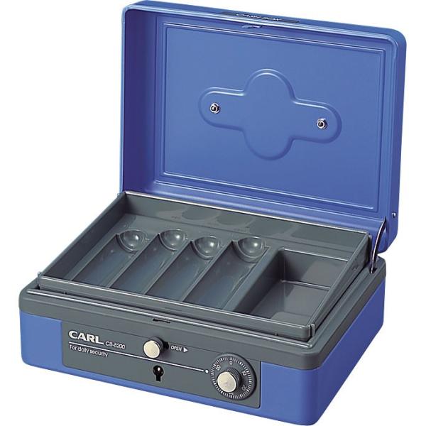 CARL カール事務器 キャッシュボックス A6 ダイヤル 硬貨/小物一体型トレー CB-8200B...