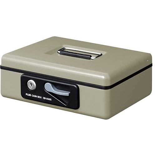 PLUS プラス 小型手提げ金庫 M シリンダー錠 硬貨/小物一体型トレー CB-050G12-86...