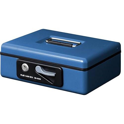 PLUS プラス 小型手提げ金庫 M シリンダー錠 硬貨/小物一体型トレー CB-050G12-86...