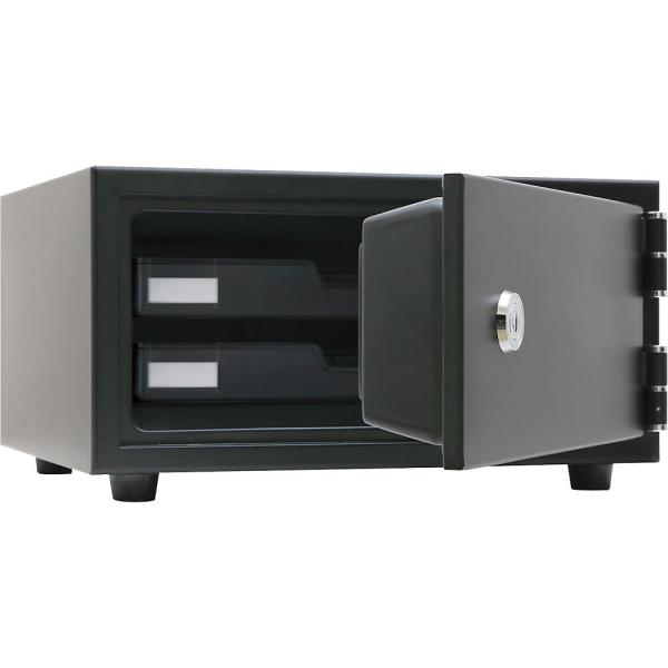 日本アイ・エス・ケイ 1時間耐火金庫 リバーシブル錠 おしゃれ金庫 マットブラック CPS-30K-...
