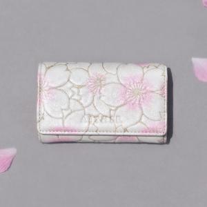 AETHER キーケース レディース イタリア製 桜柄レザー 「サクラ」 プレゼント ブランド エーテル