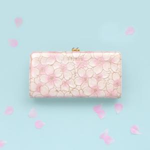 Aether 長財布 がま口 レディース イタリア製 桜柄レザー サクラ がま口長財布 プレゼント ブランド エーテル P Aether Yahoo 店 通販 Yahoo ショッピング