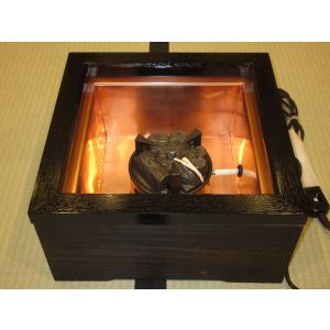 茶道具 置炉 電熱式 焼杉 炭型ヒーター サンアイ 旧野々田式 茶道