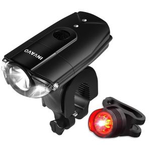 【INVAVO】 自転車ライト 1200ルーメン 2000mah 自転車前照灯 自転車ヘッドライト高輝度 USB充電 押しスイッチ超小型 LED 懐中電灯 機能付 軍事用 IP65 防水