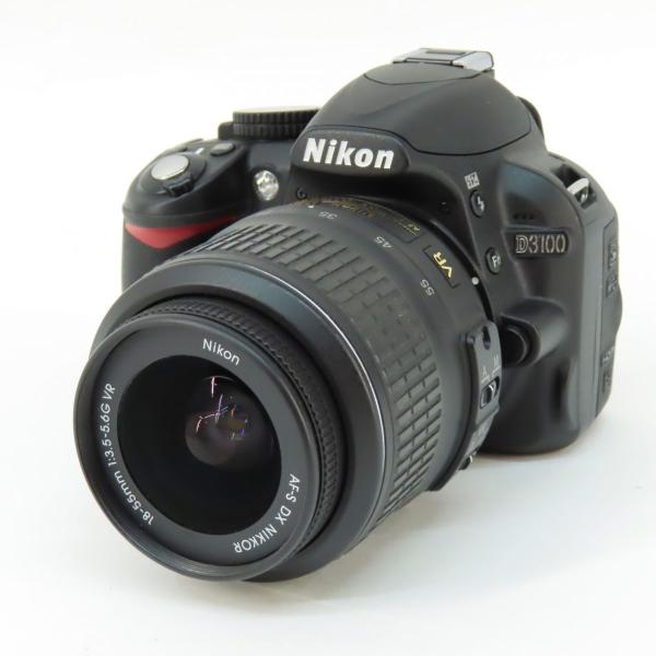 Nikon ニコン D3100 レンズキット ブラック デジタル一眼レフカメラ 【シャッター回数:5...